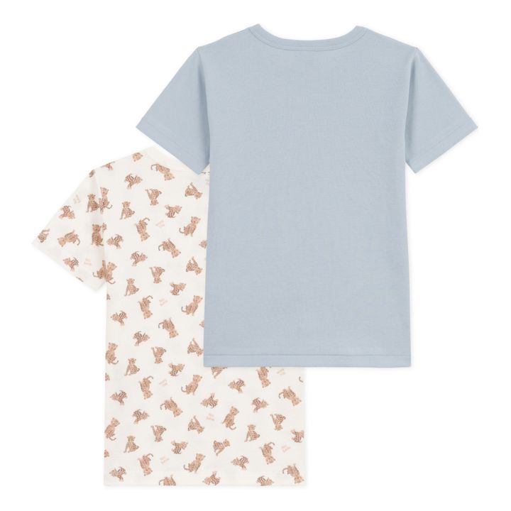 2-er Set T-Shirts kurzärmelig Leoparden aus Bio-Baumwolle | Seidenfarben- Produktbild Nr. 2