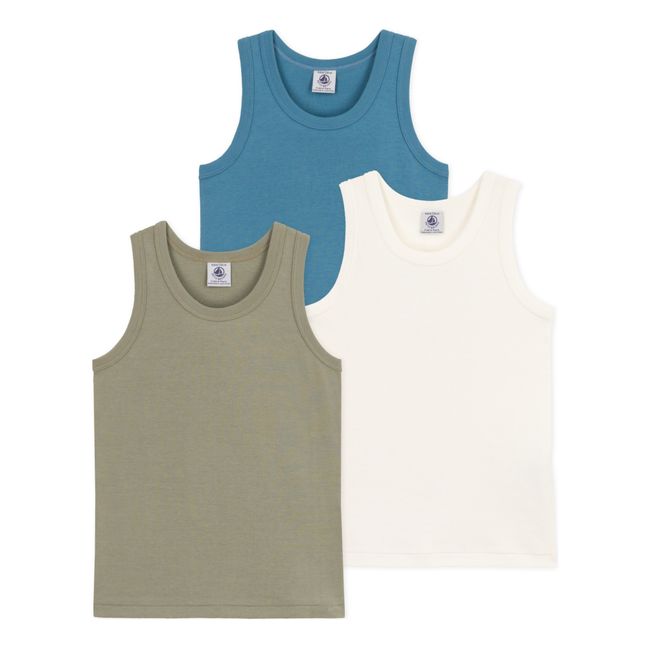 Organic Cotton Plain Tank Top - Set of 3 | Crudo