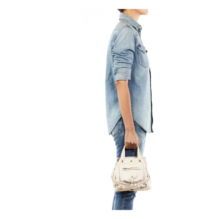 Billy Nano Goatskin Leather Handbag | Cream- Product image n°5