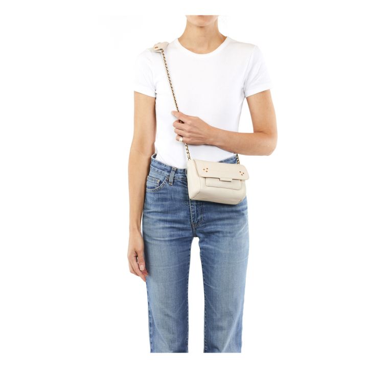 Lulu S Goatskin Leather Bag | Crema- Immagine del prodotto n°1