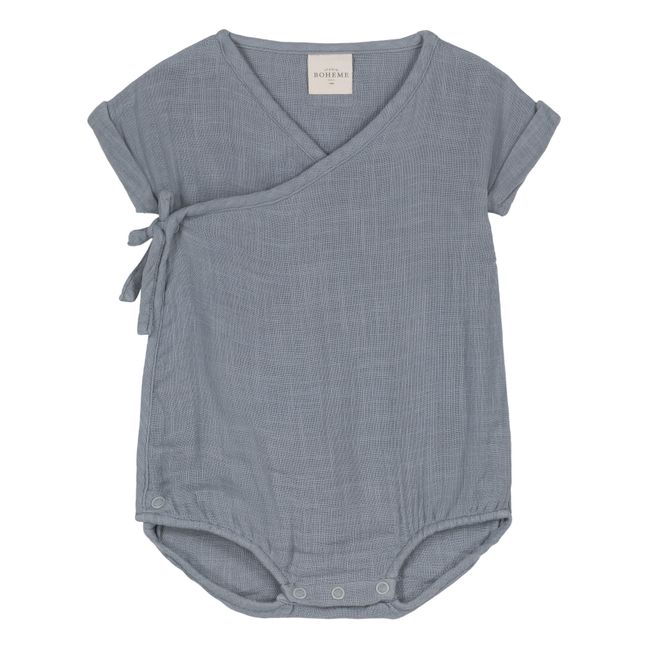 Pelele de algodón | Azul Gris