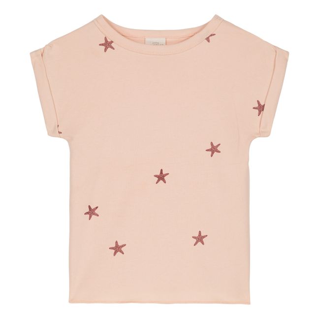 Bama Organic Cotton Tshirt with star print | Pale pink