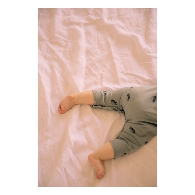 Leo Organic Cotton Fish Print Jumpsuit | Grey blue