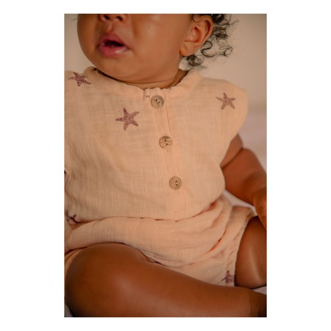 Camiseta sin mangas con estampado de estrellas de mar | Rosa Palo