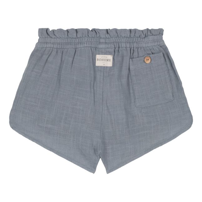 Shorts Georgette aus Baumwollgaze | Graublau