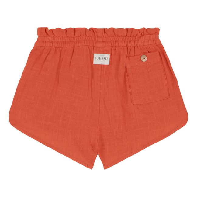 Georgette Cotton Gauze Shorts | Orange