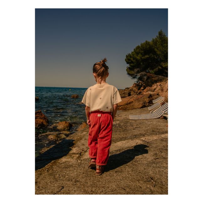 Pantalones de rizo y algodón orgánico Porgy | Naranja