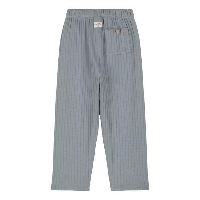 Hose Cousin gerippt aus Bio-Baumwolle | Graublau