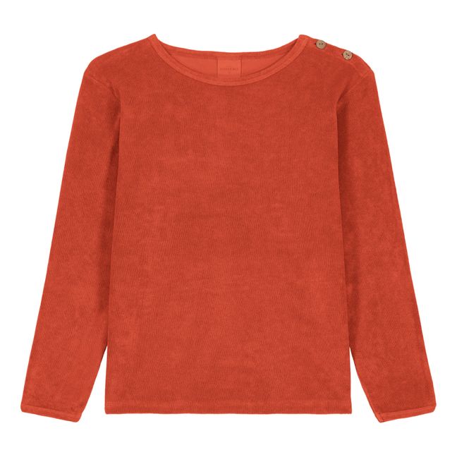 Sweatshirt Pimpi aus Frottee und Bio-Baumwolle | Orange