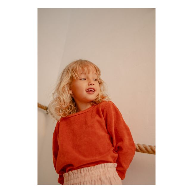 Sudadera de rizo y algodón orgánico Pimpi | Naranja