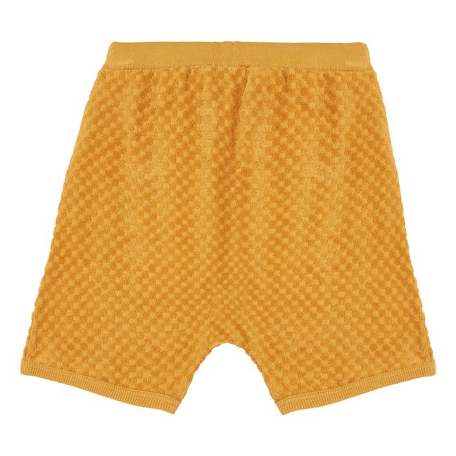 Pantalones cortos de rizo para bebé | Ocre