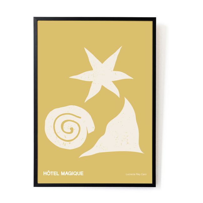 Poster A3, modello: Sea, Sun, di Lucrecia Rey Caro | Giallo