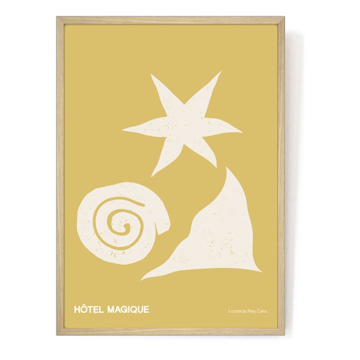 Hôtel Magique Affiche A3 Sea, Sun par Lucrecia Rey Caro Yellow