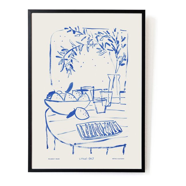 Affiche A3 Citrus and Salt par Blakely Made | Bleu