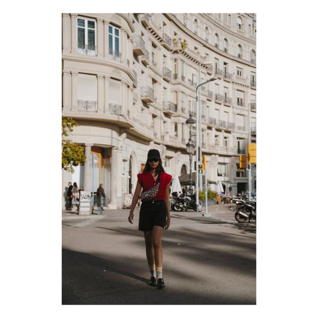 Sac crossbody matelassé Agathe | Léopard