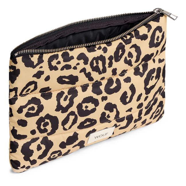 Agathe Quilted Pouch | Leopard