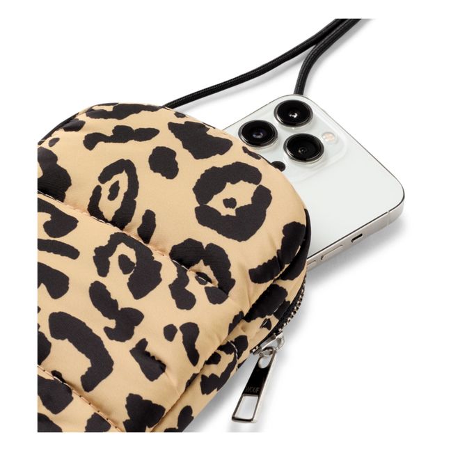 Agathe Quilted Phone Pouch | Leopardo
