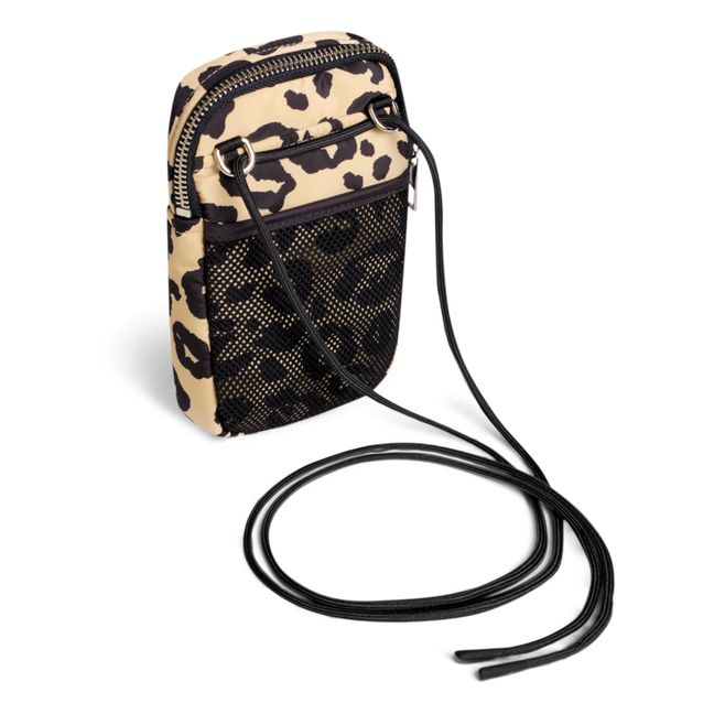 Pochette téléphone matelassée Agathe | Leopard