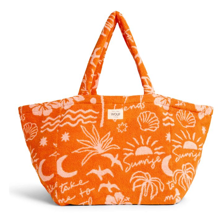 Ibiza Terry Cloth Tote Bag | Orange- Product image n°0