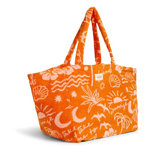 Ibiza Terry Cloth Tote Bag | Orange