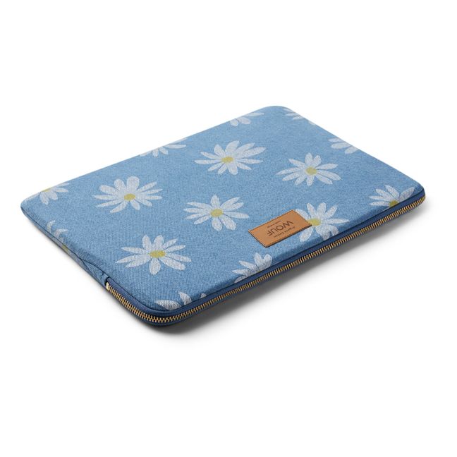 Housse d'ordinateur Drew 13" et 14" en denim | Bleu jean