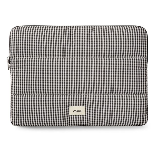 Housse d'ordinateur matelassée Chloe 13" et 14" | Noir/Blanc