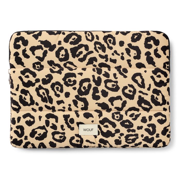Agathe Quilted Laptop Case - 13" & 14" | Leopardo- Immagine del prodotto n°0