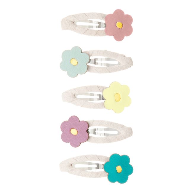 Juego de 5 pasadores mini de flores | Rosa