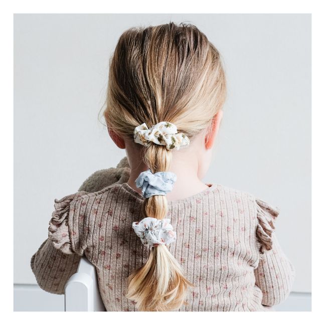 5er Set Haarbänder mit Blumenprint | Seidenfarben