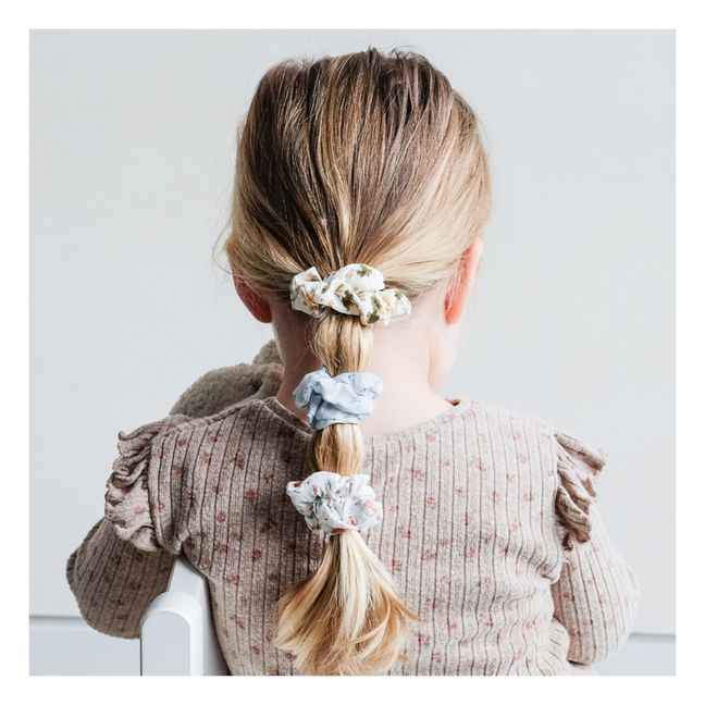 Set 5 Chouchous Imprimé Floral | Ecru