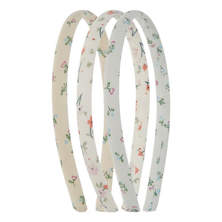 Juego de 3 diademas con estampado floral | Crudo- Imagen del producto n°0