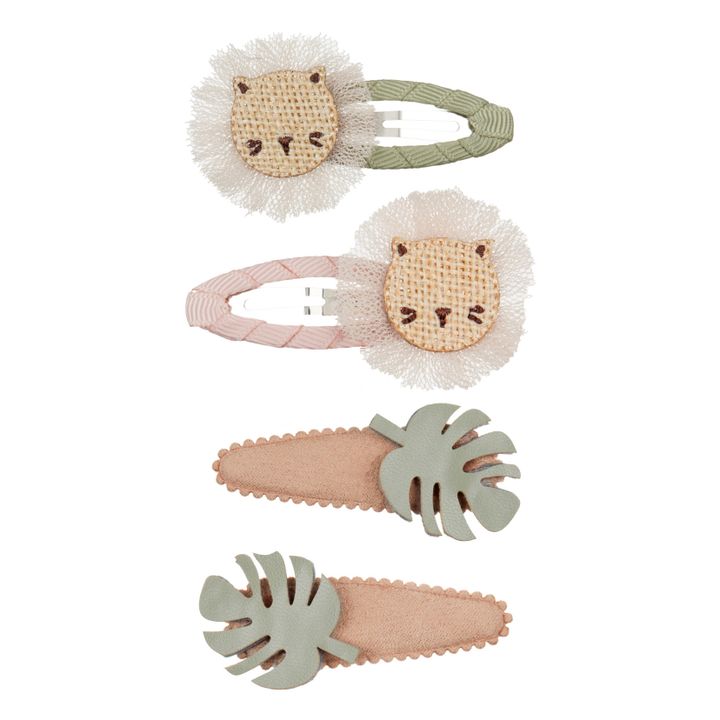 Lion Hair Clips - Set of 4 | Terracotta- Product image n°0