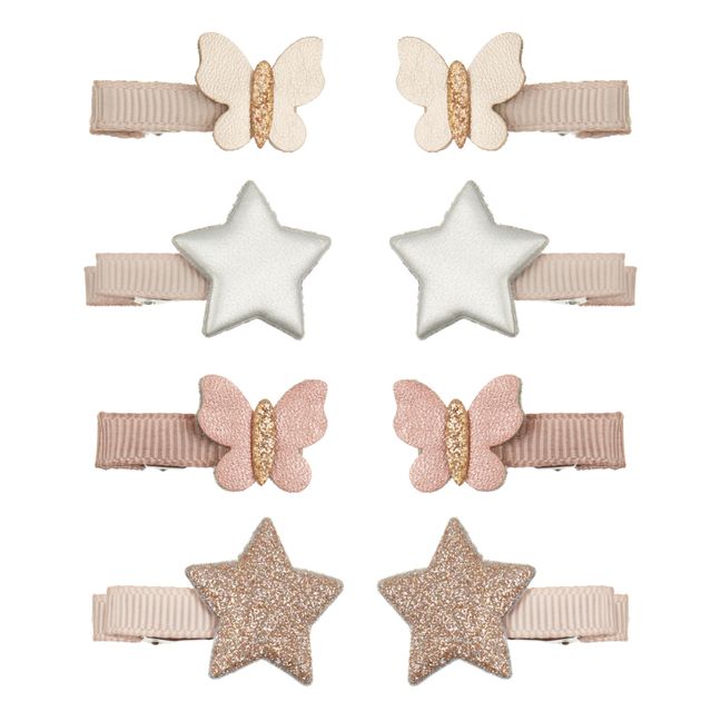 Butterfly Hair Clips - Set of 8 | Dusty Pink