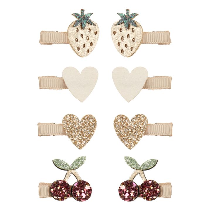 Fruit Hair Clips - Set of 8 | Cream- Product image n°0
