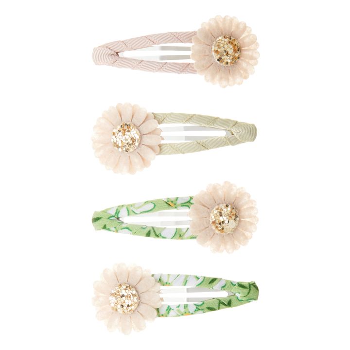 Daisy Hair Clips - Set of 4 | Green- Product image n°0