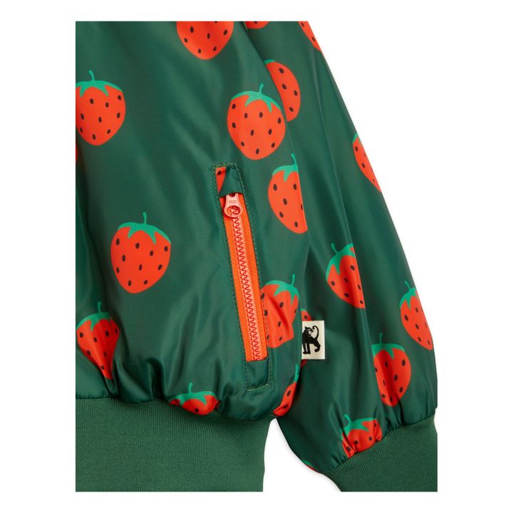 Jacke aus recyceltem Polyester Erdbeeren | Chromgrün- Produktbild Nr. 2