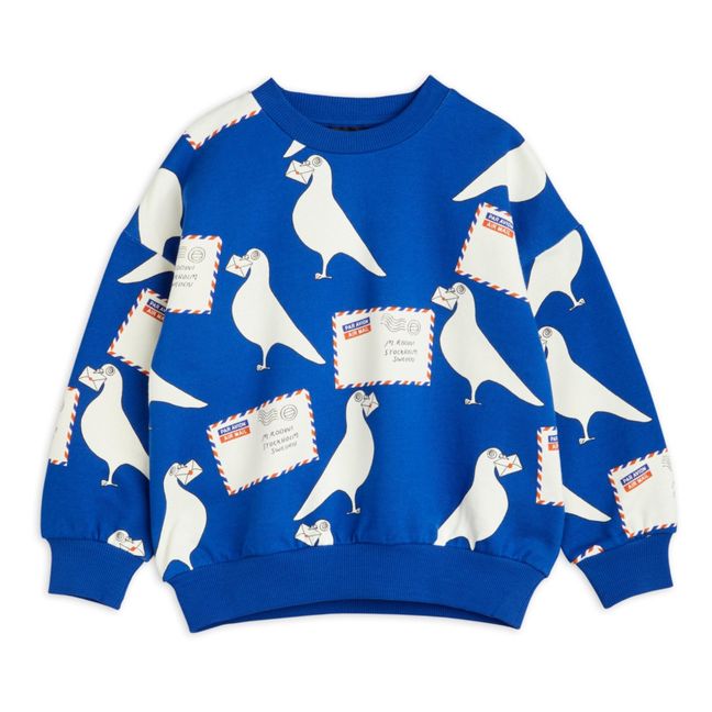 Sweat Coton Bio Pigeon | Bleu roi