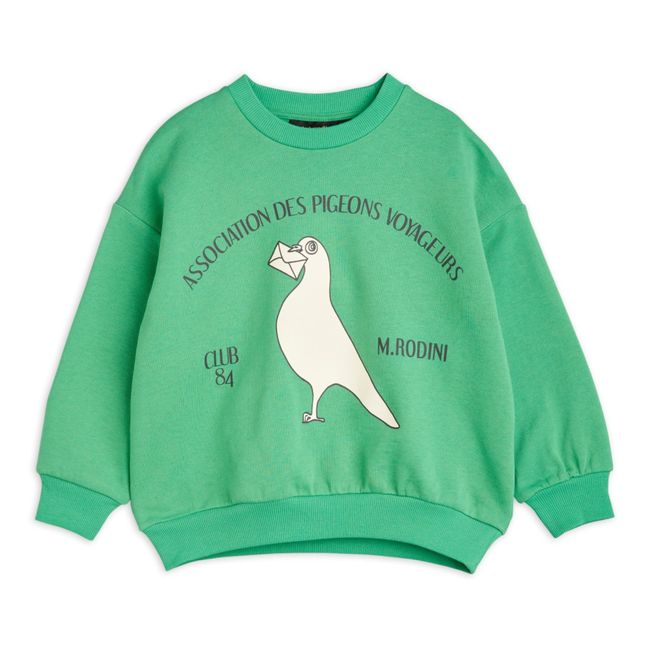 Sweat Coton Bio Pigeons Voyageurs | Vert