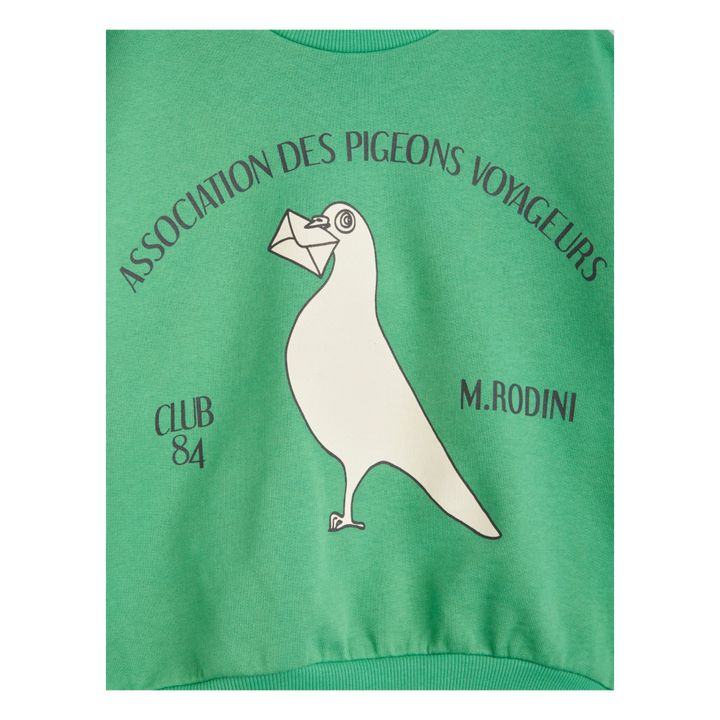 Organic Cotton Messenger Pigeon Sweatshirt | Verde- Imagen del producto n°1