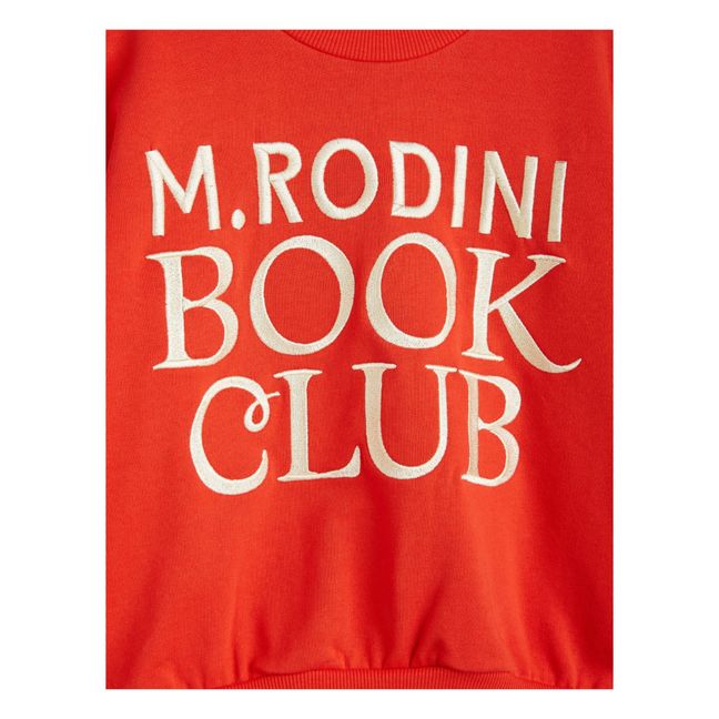 Felpa in cotone organico Book Club | Rosso