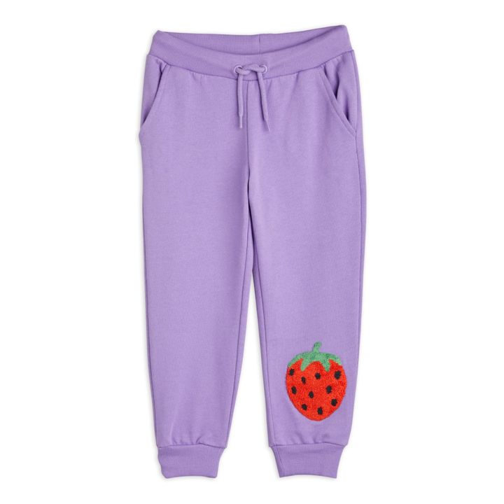 Organic Cotton Strawberry Joggers | Violeta- Imagen del producto n°0