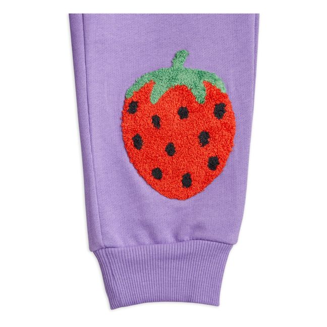 Organic Cotton Strawberry Joggers | Purple