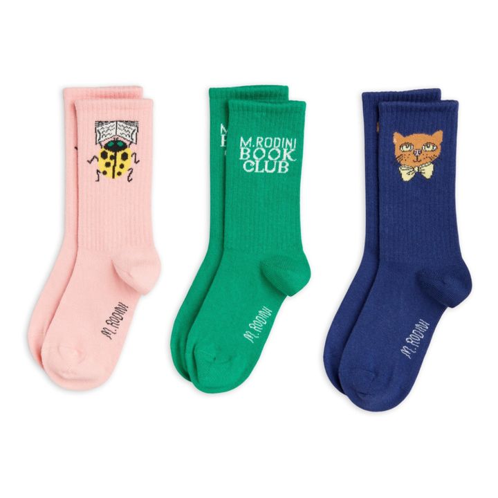 Book Club Socks - Set of 3 | Verde- Imagen del producto n°0