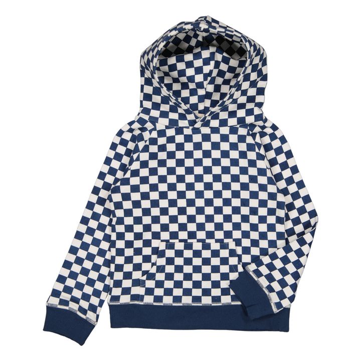 Kariertes Kapuzen-Sweatshirt Board | Navy- Produktbild Nr. 1