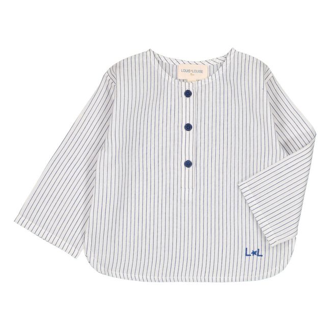 Oncle Striped Kurta Shirt | Navy blue