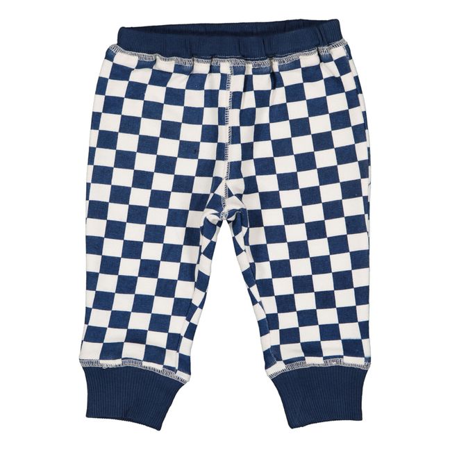 Jogger Carreaux Tim | Bleu marine
