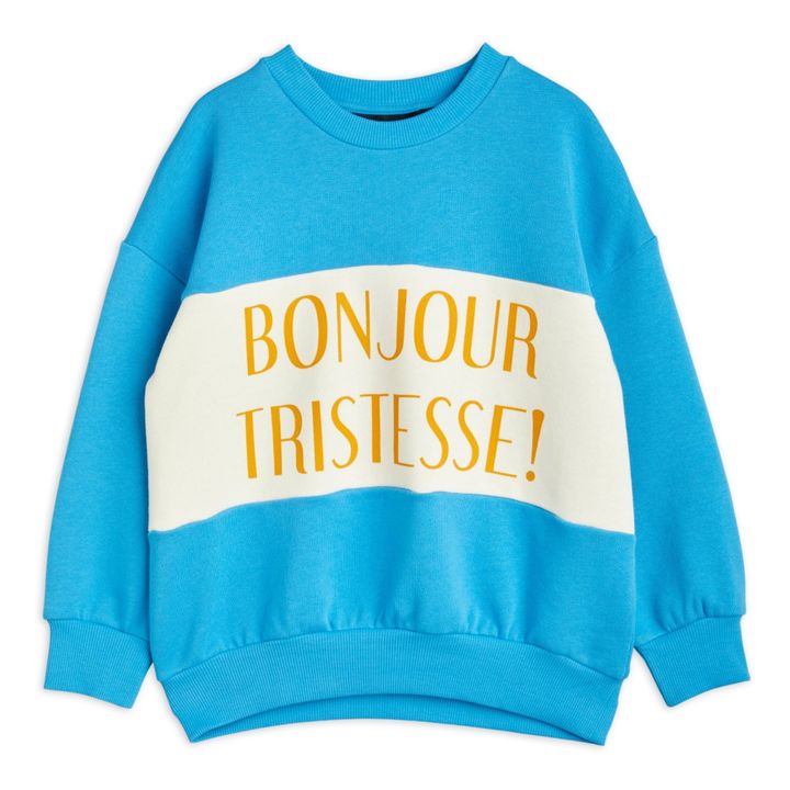 Bonjour Tristesse Organic Cotton Sweatshirt | Blue- Product image n°0