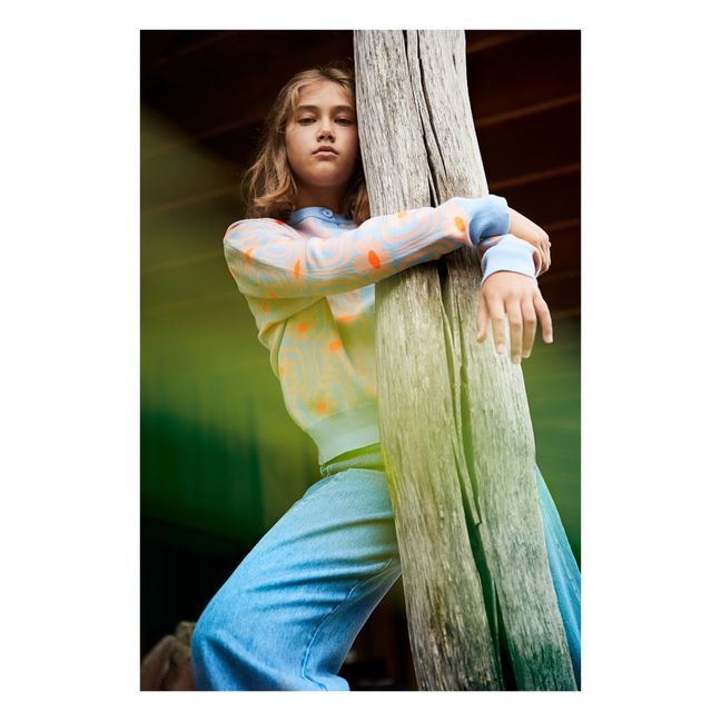 Gilet a fiori Nirvana | Azzurro