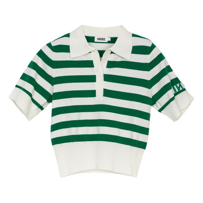 Nashi Knit Polo Shirt | Dark green
