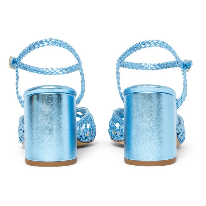 Sandalen Capri mit Strick | Blau- Produktbild Nr. 3